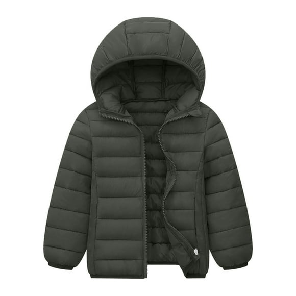 Manteau pour Enfants Manteau d'Hiver Filles Garçons Décontracté à Capuche Uni Tout-Petit Manteau d'Extérieur Coupe-Vent Chaud Manteau Veste pour Filles Taille : 7-8 Ans