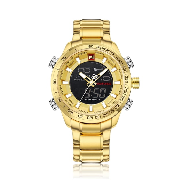Hombres reloj digital cuarzo alarma cronómetro negocio deportes casual reloj de pulsera Abanopi De pulsera