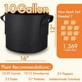 thumbnail image 2 of Gardzen 10-Pack 10 Gallon Grow Bags, 300G Thickened Aeration Fabric Pots with Handles, Heavy Duty Cloth Pots for Plants, 2 of 8