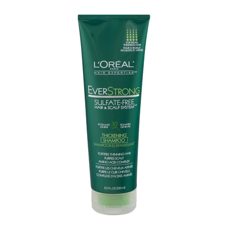 L'Oreal Paris Hair Expertise EverStrong Sulfate-Free Hair & Scalp System Rosemary Juniper Thickening Shampoo, 8.5 FL