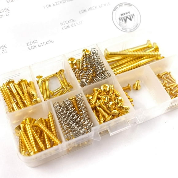 MAKA - Kit de tornillos para guitarra eléctrica, pastilla, golpeador, afinador, interruptor, placa d