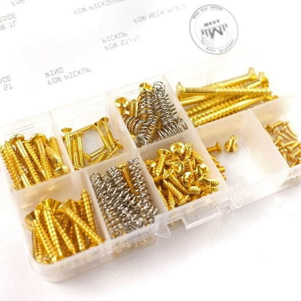 MAKA - Kit de tornillos para guitarra eléctrica, pastilla, golpeador, afinador, interruptor, placa d