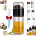 thumbnail image 1 of Infusifie Tea Infuser, Infusifie - Tea Infuser, 2025 New Glass Tea Infuser Bottle, Light Portable Travel Tea Maker with Tea Filter (Black,16oz), 1 of 1