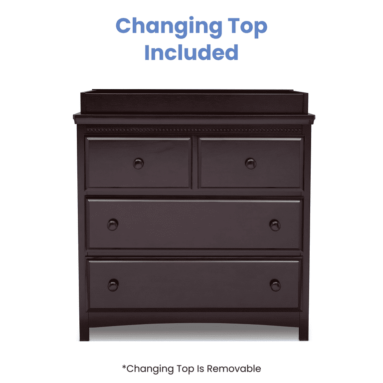 Delta children emerson 3 store drawer dresser with changing top