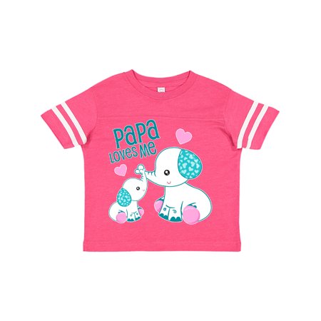 

Inktastic Papa Loves Me-cute elephants Gift Toddler Boy or Toddler Girl T-Shirt