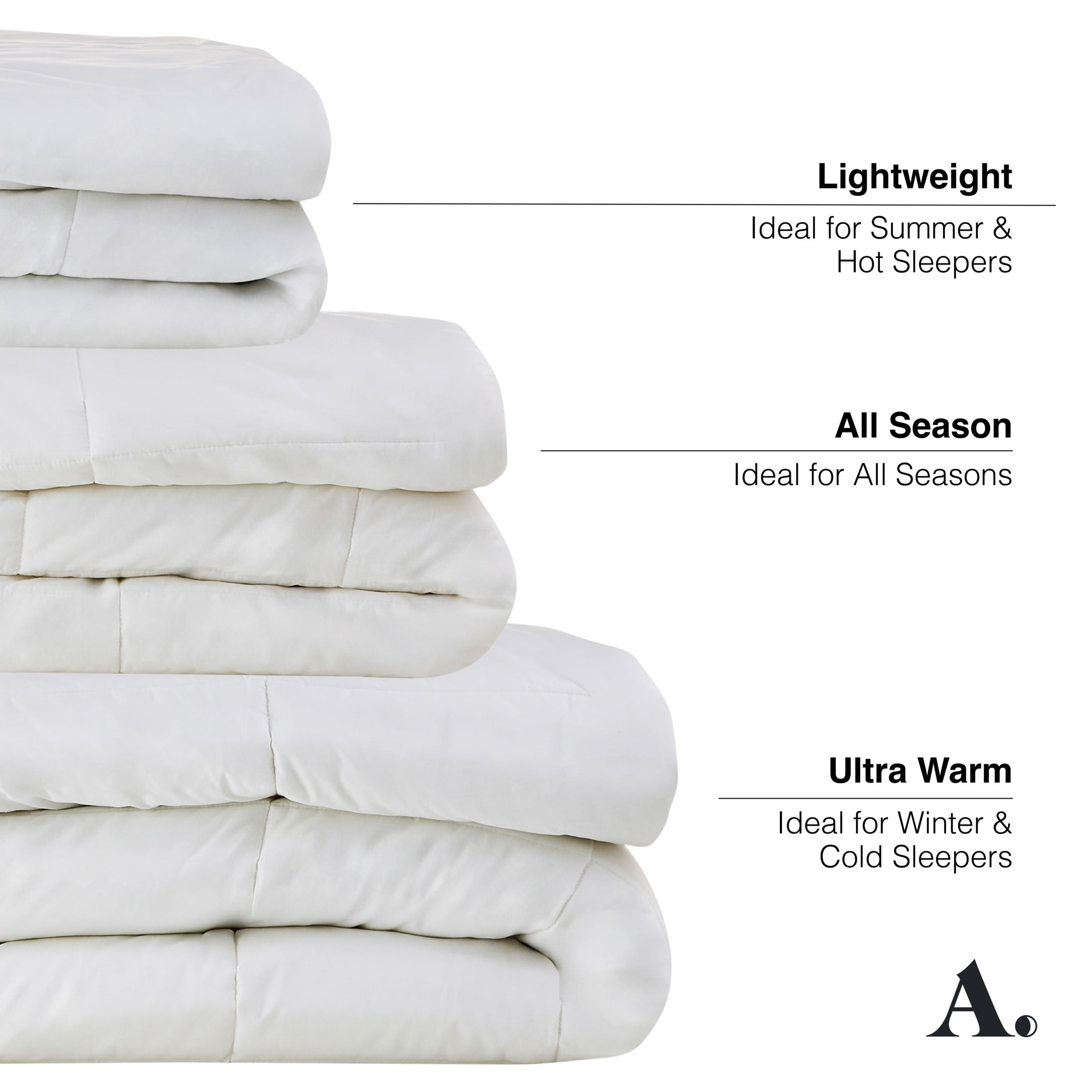 Allswell All Season Duvet Insert, Full/Queen, White, Breathable