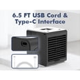 thumbnail image 5 of YiBai Mini Conditioner, 7in Conditioners Portable For Room W/3 Speeds, USB Powered Cooler Fan & Humidifier For Space, Black #N.3325, 5 of 8