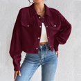 thumbnail image 5 of Aellinatey Women's Corduroy Autumn and Winter Button Long Sleeve Jacket, 5 of 8