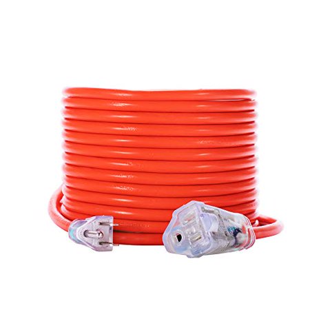 

KMC 16AWG Power Outdoor Extension Cord with Light Bright Orange Extension Cord - 50 Feet
