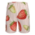 thumbnail image 6 of Kll Strawberries Men'S Casual Summer Beach Shorts Hawaiian Shorts With Pockets-Medium, 6 of 9