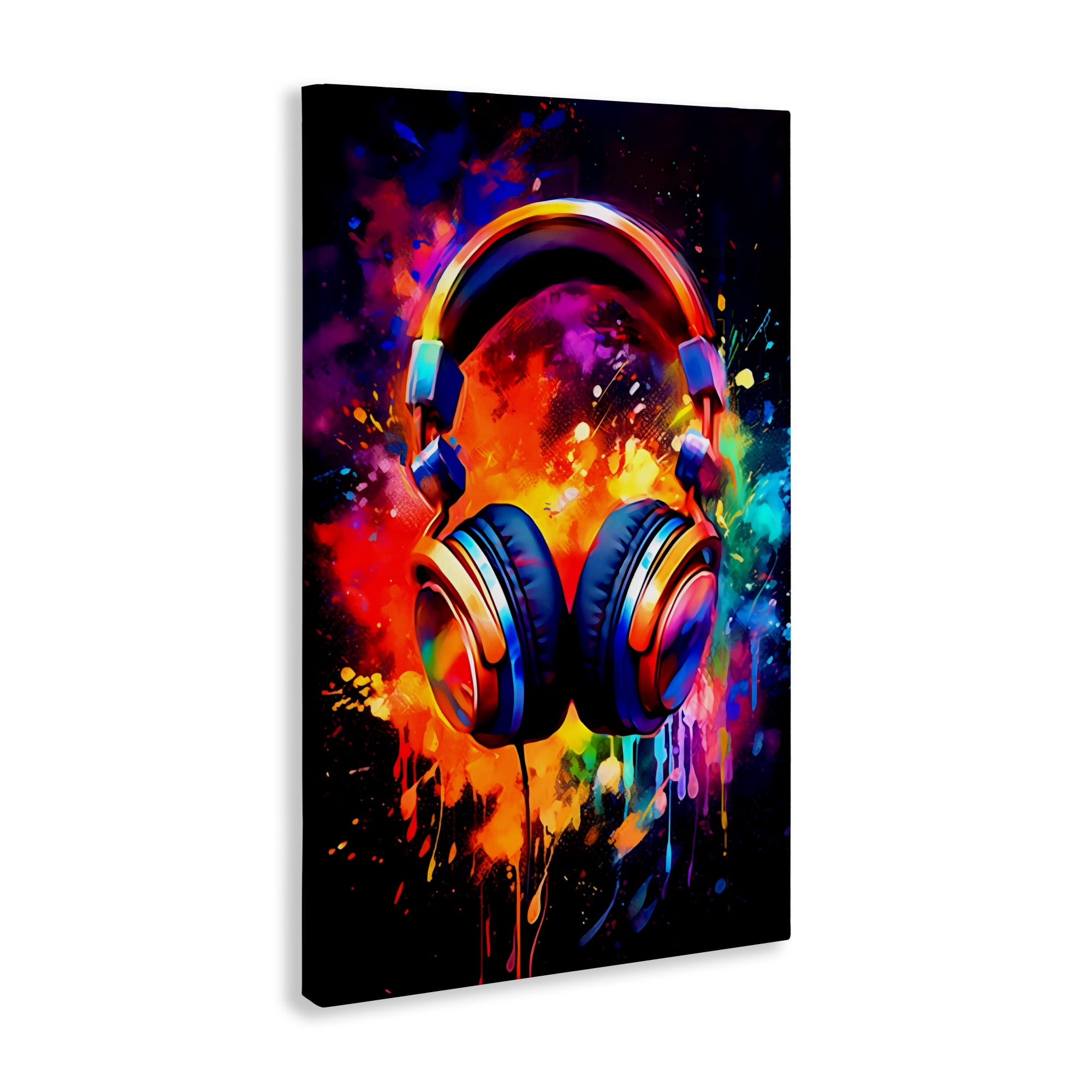 Stupell Industries Musical Color Pop Splash Canvas Wall Art, design by Creative Studio