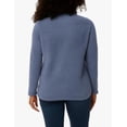 thumbnail image 2 of 32 Degrees Heat - Women's Mock Neck Fleece 1/4 Zip Pullover Sweater w/ Pockets - Color Blue - Size X-Large, 2 of 3