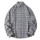 thumbnail image 1 of Blusa y camisa de manga larga con cuello vuelto para hombre, blusa informal a cuadros a la moda con botones y cuello vuelto, blusa de poliéster para hombre, 1 of 8