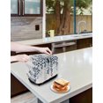 thumbnail image 4 of Navy Blue Ombre Botanical Toaster Cover 2 Slice, Watercolor Pastoral Leaf Rustic Dustproof Bread Machine Oven Cover with Storage Pockets, Fits Most Kitchen Toasters Protector, 4 of 5