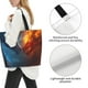 thumbnail image 3 of Disketp Red And Blue Fire Dragon E Bolsa Tote Estampada para Mujer, Bolso de Hombro y de Mano para Compras y Viajes, 3 of 8
