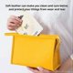 thumbnail image 4 of Pure color Makeup Bags,PU Cosmetic Display Cases Waterproof Travel Cases Portable Makeup Bags Makeup Organizers Light Blue, 4 of 4