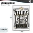 thumbnail image 4 of Stupell Industries Art Deco Striped Paris Shop Facade White Framed Giclee Art, 20 x 30, by Petals Prints Design, 4 of 8
