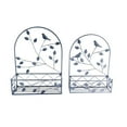 thumbnail image 5 of Hi-Line Gift Ltd. Gray Metal Hanging Plant Holder 2 Pcs Set Outdoor Wall Decor, 5 of 5