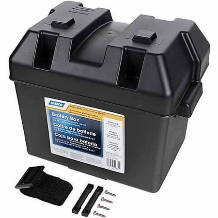 Camco Heavy Duty RV Battery Box- Stores Standard RV Batteries, Made with Corrosion Resistant Material (Best Heavy Duty Truck Battery)