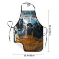 thumbnail image 4 of Naloa 1Pack Adjustable Bib Apron Waterdrop Resistant Cooking Kitchen Aprons for Women Men Chef, Realistic Cute Sea Turtle Print, 4 of 5