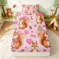 thumbnail image 4 of Erosebridal Squirrel Twin Sheets for Girls, Birthday Party Bedding, 3pcs 1 Flat Sheet 1 Fitted Sheet and 1 Pillowcase, 4 of 6