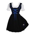 thumbnail image 4 of Edelweiss Creek 3 Piece Short German Oktoberfest Dirndl Dresses for Women - Black and Blue, 4 of 9