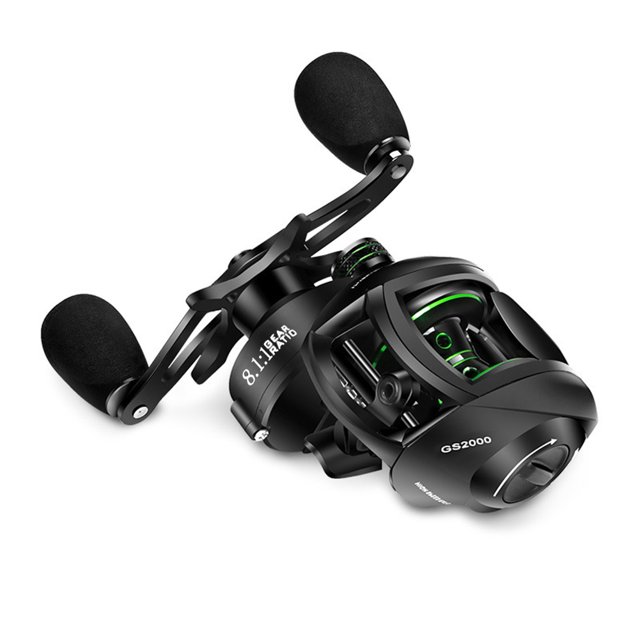 Pesca 8.1 / 1 Carrete de pesca de lanzamiento de cebo de perfil bajo Carrete de pesca de lanzamiento (mano izquierda) Tmvgtek Para Estrenar