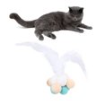 thumbnail image 4 of Cat Feather Ball Bell Interactive Exercising Cat Teaser Ball Kitten Feather Toy, 4 of 9