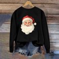 thumbnail image 4 of asdoklhq Christmas Crew Neck Sweatshirts Women's Round Neck Printed Loose Fitting Long Sleeve Hoodless Sweatshirts Black M, 4 of 7