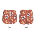 thumbnail image 3 of Fuzoiu Cute Poodle Dog Print Women's Athletic Shorts, Double-Layer Running Shorts with Pocket,Women's Workout Shorts for Yoga, Gym, and Workouts-Medium, 3 of 7