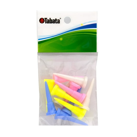 Tabata GOLF GV0474 Plastic Short Tee, 1.45 Inch, 37mm, 12 Pack, Assorted Colors