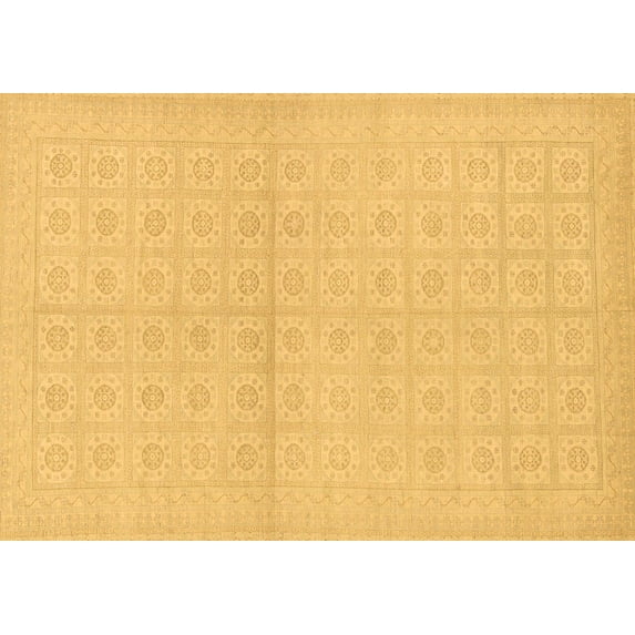 Ahgly Company Indoor Rectangle Oriental Brown Modern Area Rugs, 4' x 6'