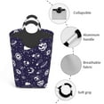 thumbnail image 2 of DouZhe 50L Rectangular Laundry Basket, Cartoon Blue Space Rocket Prints Waterproof Foldable Laundry Hamper with Aluminum Handles, 2 of 6