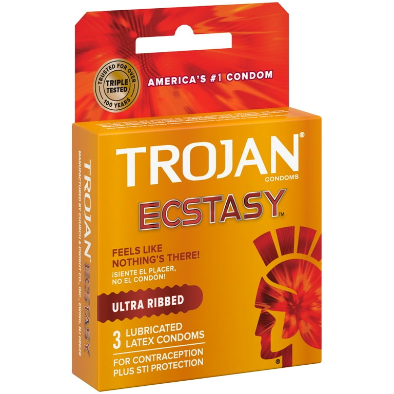 trojan stimulations ecstasy ultrasmooth lubricant condoms Red Luxe Classic Garter main image 1