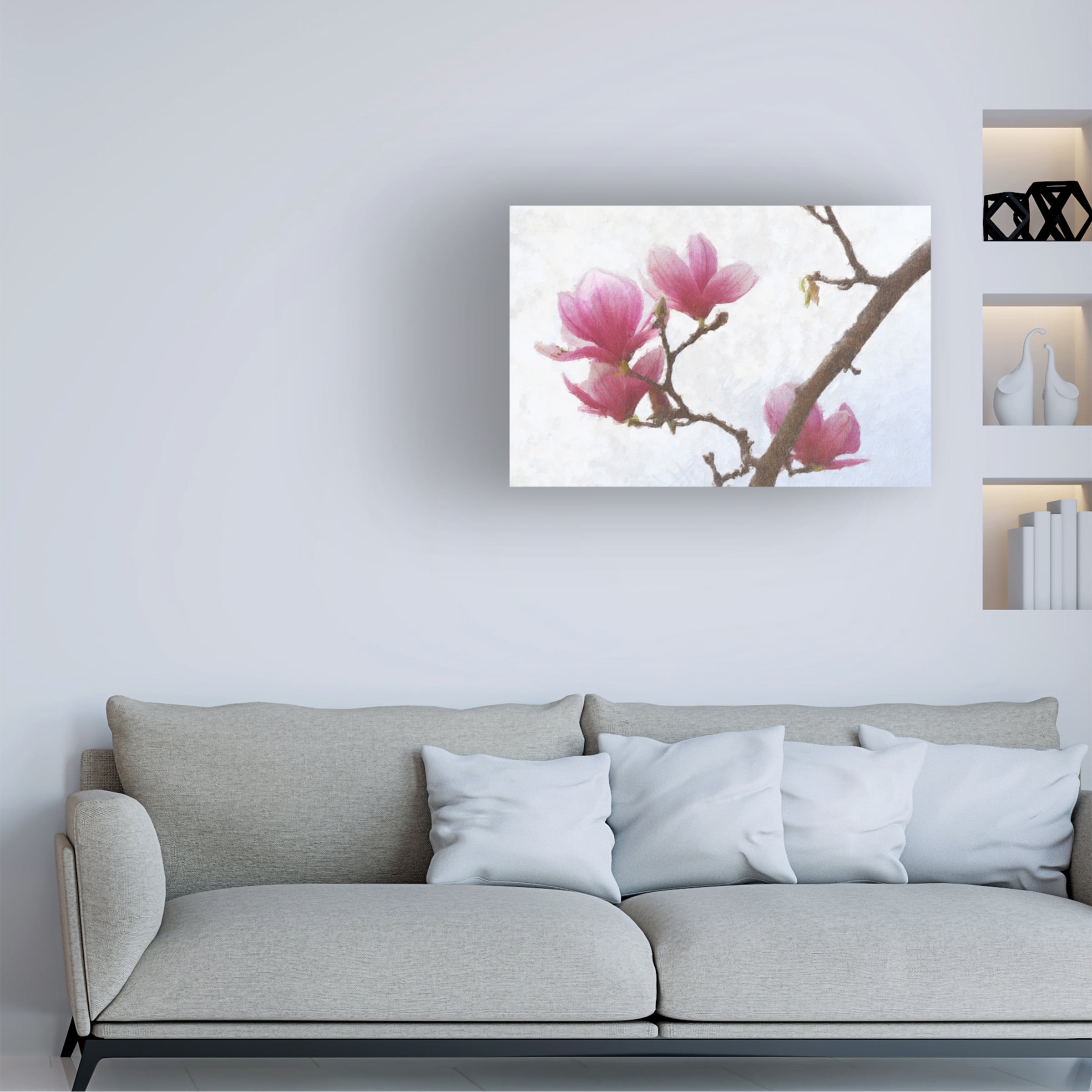 Chris Vest 'Painted Magnolias I' Canvas Art