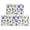 Lemon and Floral White Pattern, variant on Lemon and Tile Blue Pattern Anti Fatigue Kitchen Rugs Set Of 2, Non Slip Washable Decorative Floor Mats for Kitchen Sink Laundry, 17"x30" and 17"x47"
