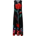 thumbnail image 3 of Vestidos de verano para mujer, vestidos largos estampados, vestidos de noche, vestidos de playa con cuello en V, vestidos maxi sin mangas, vestidos casuales de moda de verano, vestidos de, 3 of 5