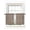 Brown, variant on Brown White Vintage Tier Curtains 24 Inch Length,Sheer Curtains for Bedroom Living Room Modern Lace Stripes Vertical Bands Short Kitchen Curtains Drapes for Small Half Window 27.5"x24" 2 Panels