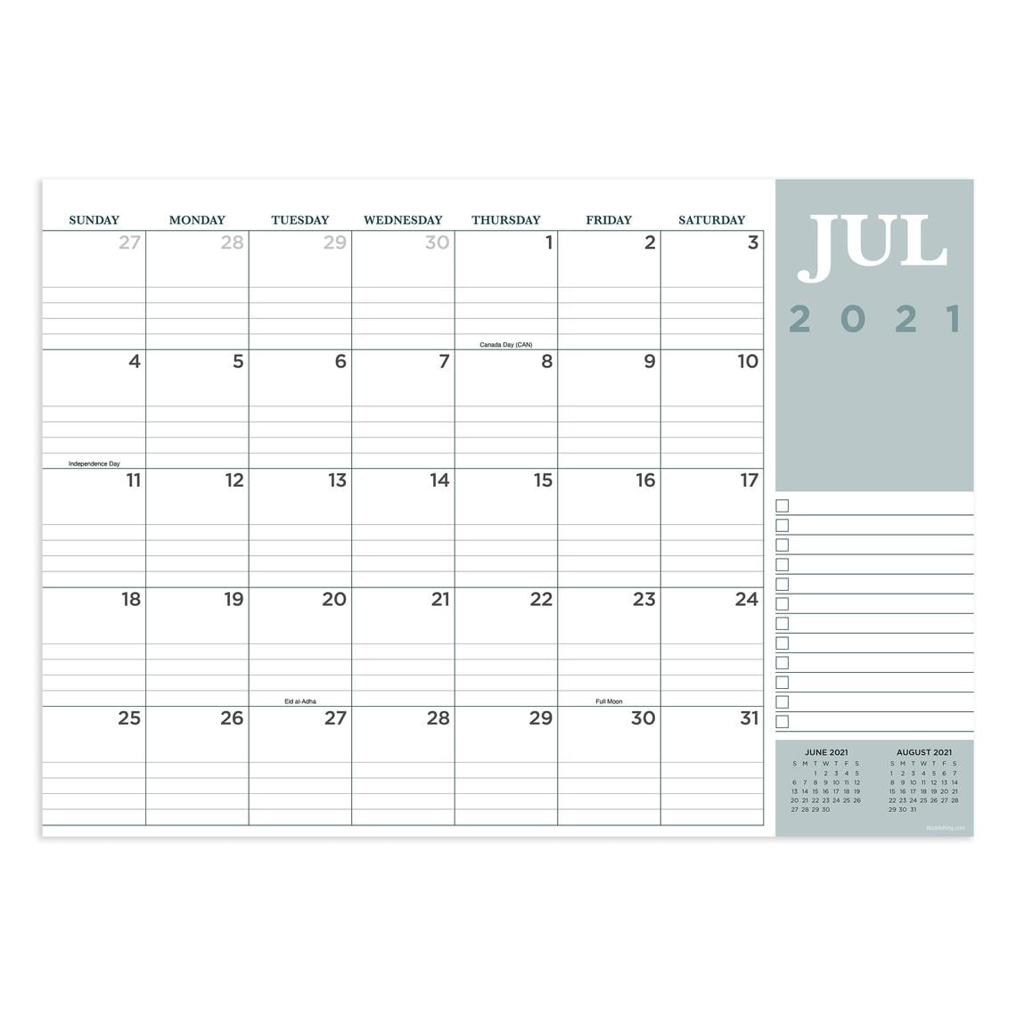 Academic July2021-June2022 Monthly Theme Large Desk Pad Monthly Blotter Calendar 