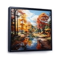 thumbnail image 2 of Designart "In Orange Germany Autumn painting I" Landscapes Floater Framed Canvas Print, 2 of 7