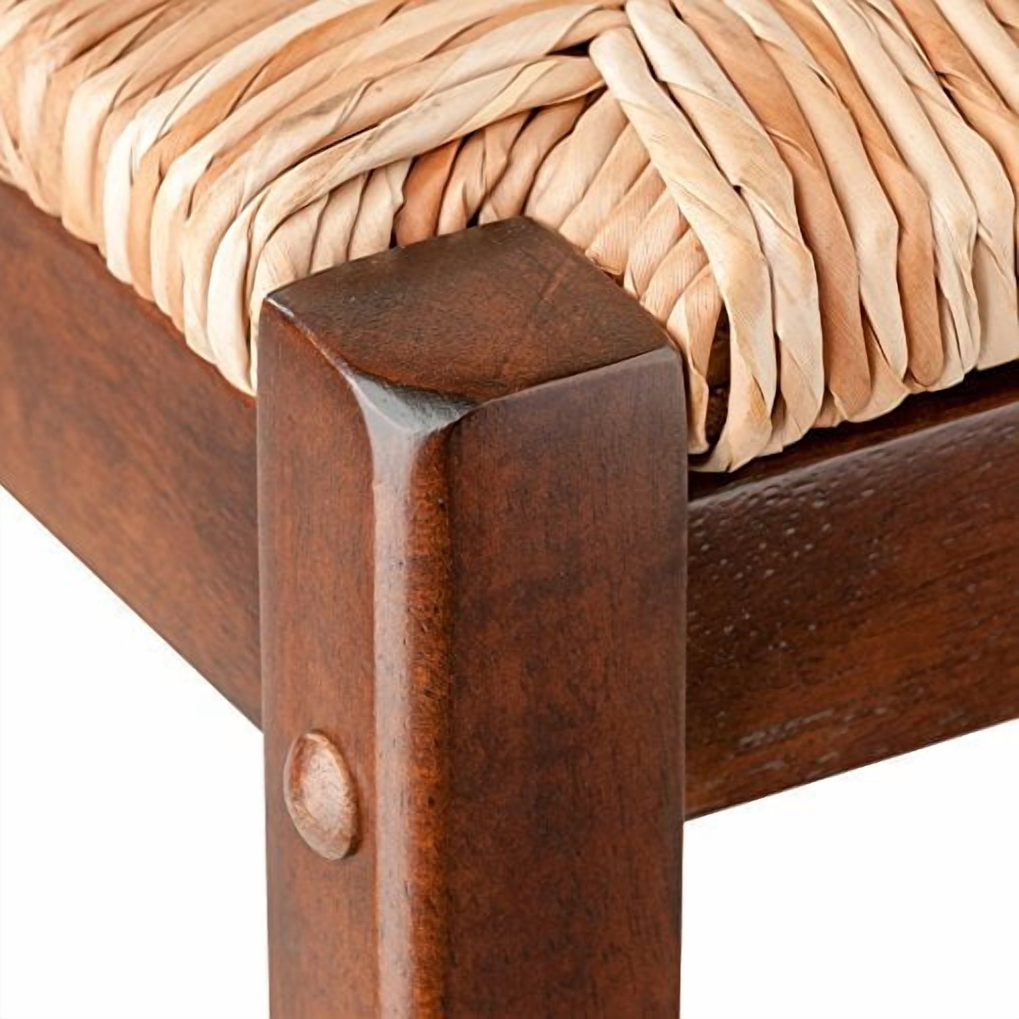 Winsome Wood Kaden Rush Seat Bar Stool Set, 29", Walnut Finish