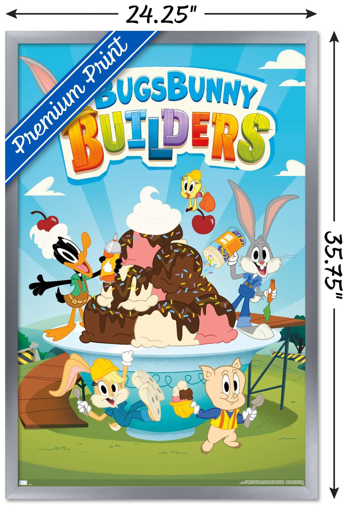 Bugs Bunny Builders - Key Art Wall Poster, 22.375" x 34" Framed