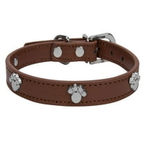 CUECUEPET Adjustable Dog Collar with Embellished Paw Bling Charms [Multiple Sizes]