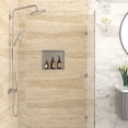thumbnail image 2 of Logmey 14"x12" Wall Mounted Bathroom Shower Niche Stainless Steel Shower Shelf in  Brushed Nickel, 2 of 8