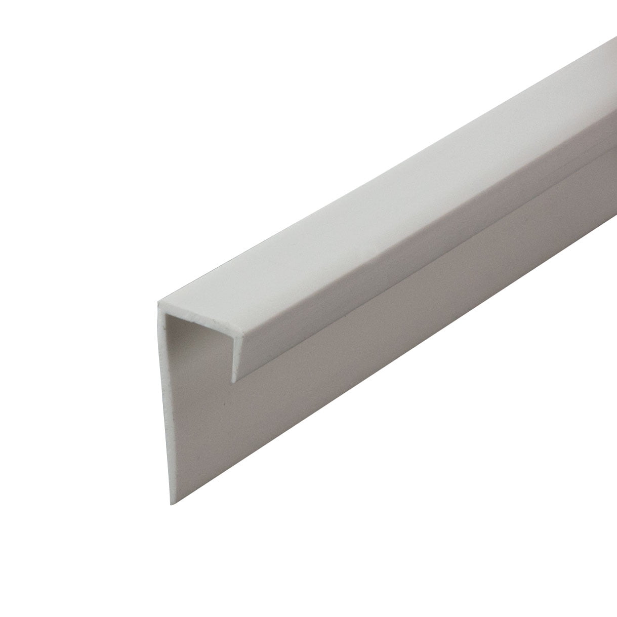 Outwater Plastic J Channel Fits Material 1/2 Inch Thick White Styrene