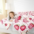 thumbnail image 4 of Castle Fairy 2-Piece Twin Comforter Set with Cute Dog Strawberry Cake Design, 4 of 8