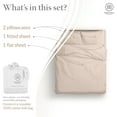 thumbnail image 5 of Threadmill Cotton Full Size Sheet Set | 100% Cotton Sheets for Full Size Bed | Damask Jacquard Full Bed Sheets Set with 16” Deep Pocket | Soft Sateen Weave 4-Piece Cooling Bedding Set | Beige, 5 of 8