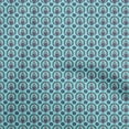 thumbnail image 1 of oneOone Rayon Turquoise Blue Fabric Diy Clothing Quilting Fabric Print Fabric By Yard 56 Inch Wide, 1 of 5