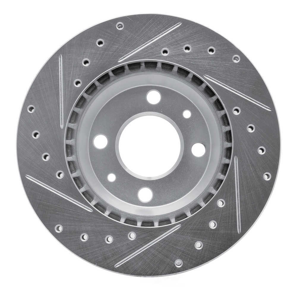 Dynamic Friction Company 631-65005R DFC Brake Rotor - Drilled And Slotted - Silver