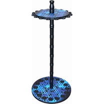 16-Fishing Rod Spinning Holder for Garage, Shed, Boat - Heavy-Duty Wooden Rack with Padded Clips